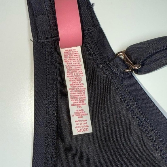 Victoria Secret The Angel Bikini Top Womens Black Push-up Bikini Top 34DDD - Picture 6 of 7